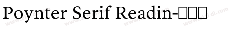Poynter Serif Readin字体转换